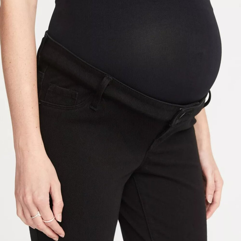 Old Navy Maternity black Full Panel Rockstar Sculpt Jeggings skinny jeans NWT
